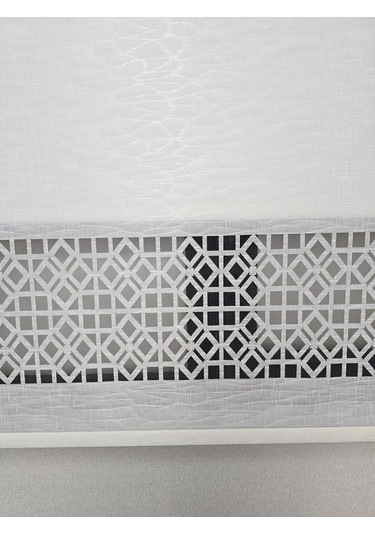 Bbb Keten Kumaşlı Lazer Kesim Tül Stor Perde Mlt1004 Ekru