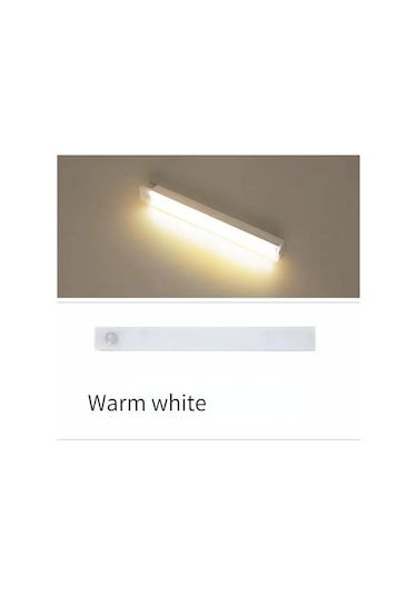 Sıcak Beyaz 2022 Led Şarj Edilebilir İnsan Zekası Algılama Işık Şeridi Gece Lambası Dolap Dolap Işığı Koridor Işığı 10cm