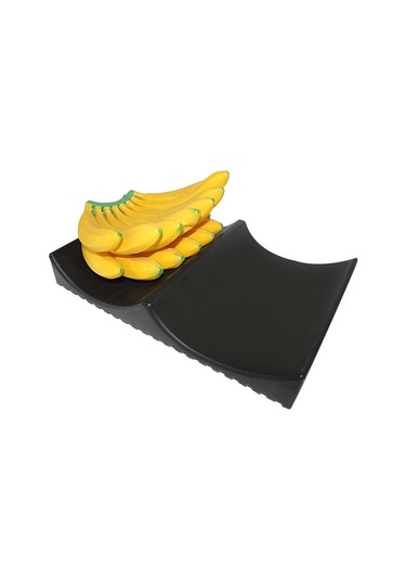 Suntek Bakkal Muz Tutucu Tezgah Rafı Vitrin Kavisli Meyve Tepsisi Siyah