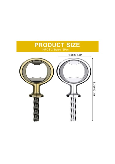 Gatherco 10 Adet Şişe Açacağı Boş Dıy Bira Şişe Açacağı Paslanmaz Çelik Düz Şişe Açacağı Ek Parçaları Kiti Bira Açacağı Donanımı Diğer