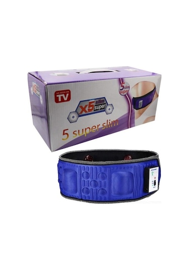 Super Slim 5 Motorlu Titreşimli Masaj Kemeri Göbek Eritme Aleti Tdrtr Siyah