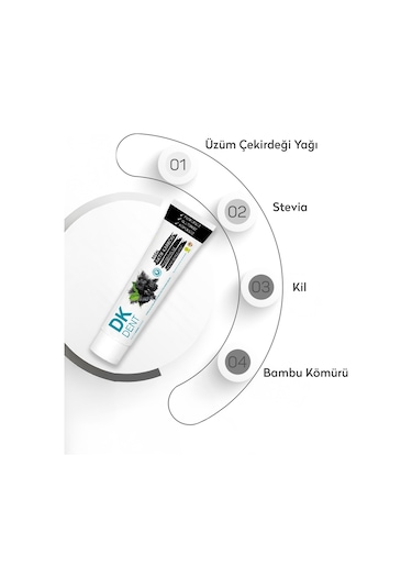 Dermokil DK Dent Aktif Karbon & Kil Beyazlatıcı Diş Macunu 75 ML