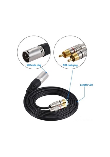 Flybuy Xlr Ve Ses Rca Mikser Mikrofon Maiyame Kablosu Erkek Erkek Bağlantısı 2 1.5m 1 - İw