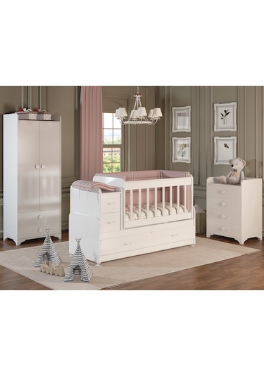 Patiko Sw 703a Büyüyebilen Bebek Odası Takımı Beyaz
