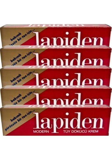 Lapiden Klasik Kırmızı Tüy Dökücü Krem 40 Gr 5 Adet