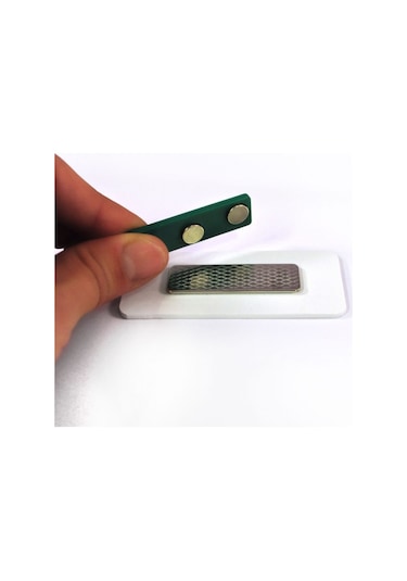 Mıknatıslı Yakalık Isimlik - 3 Mıknatıslı Manyetik Rozet Tutucu