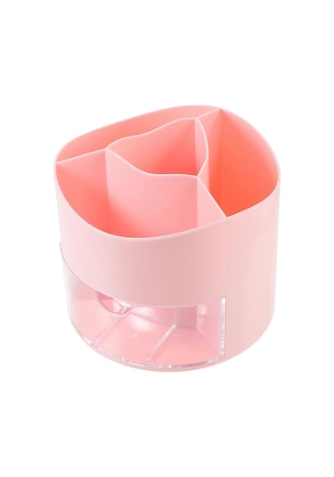 Ganzhoushop Kırtasiye Malzemeleri Düzenleyici Kırtasiye Kullanımı İçin Döner Kalemlik Kalemlik Ofis İçin Basit Ve Şık Tasarım 13.5x13.5x12cm 1paketpembe