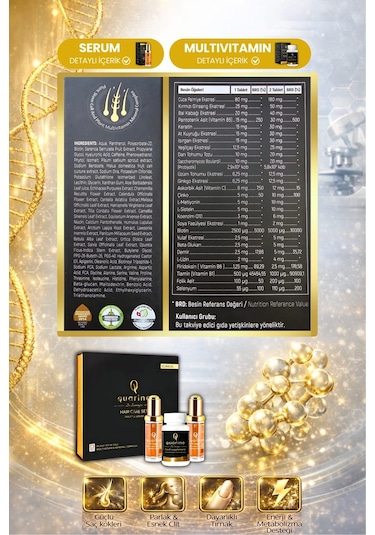 Dr. Sammy's Quarine 2 Aylık Saç Bakım Seti 2 Serum+1