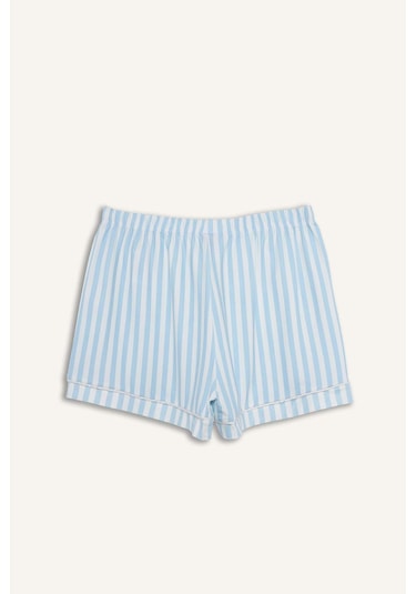 Defacto Regular Fit Çizgili Şort Pijama Altı F6991ax26spbe772 Mavi-be772 Defacto Regular Fit Çizgili Şort Pijama Altı F6991ax26spbe772 Mavi-be772