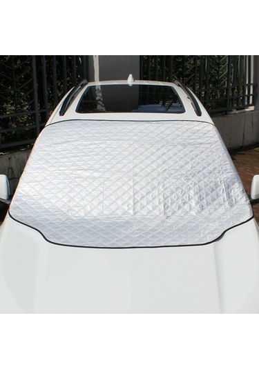 Dianziye Araç Cam Koruyucu Örtü - Peva Aluminyum Folyo + Pamuk, 142x120cm, Dört Mevsim Kullanıma Uygun, Toz Ve Güneşten Koruma, Kışta Kar Engeli