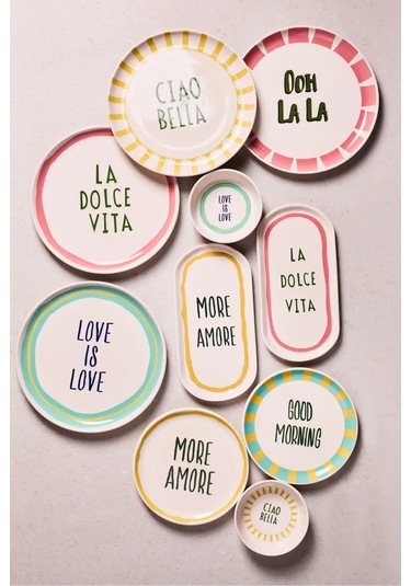 La Dolce Vita 10 Parça 4 Kişilik Kahvaltı Takımı Cokrenklı Çok Renkli