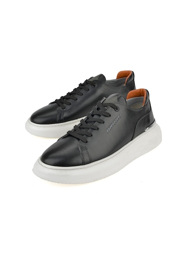 Ziya, Erkek Hakiki Deri Sneaker 151987z024 Siyah 151987z024 000 Siyah