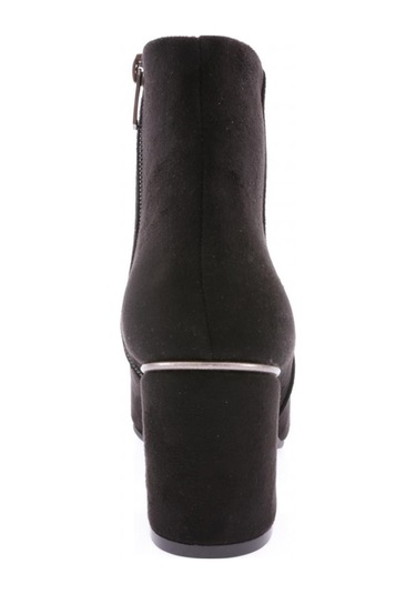 Dgn 111-2164 Kadin Fermuarli Topuklu Kisa Bot 111-2164-R1680 Siyah