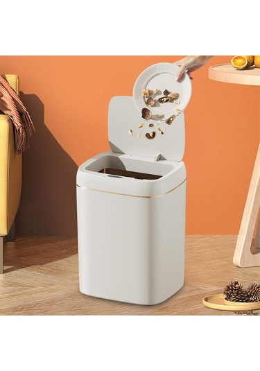 Suntek Mutfak Banyo Ofis 11l Için Sensör Çöp 11-litre Beyaz