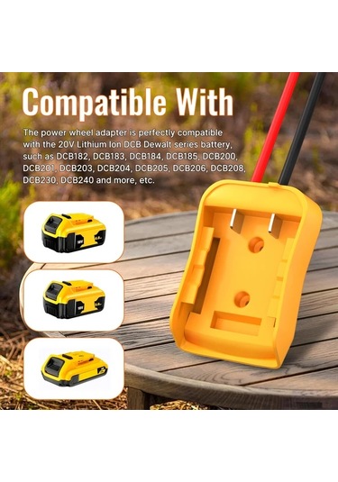 Xuweiwei Milwaukee Ve M18 İçin 20v Sarı Güç Tekerlekli Pil Adaptörü 18288 Cm Atlama Kablosu Kelepçeleri Taşınabilir Akü Başlatıcı