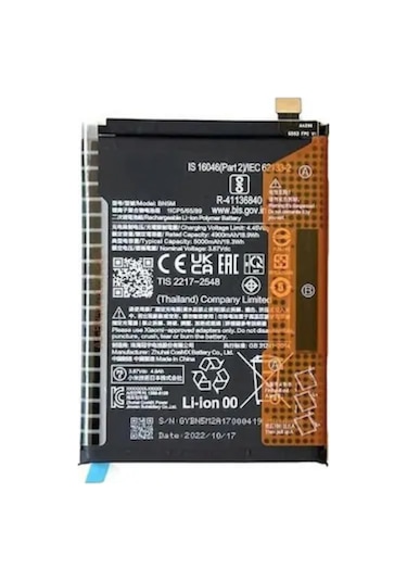 Teknonet Xiaomi Redmi Note 12 Uyumlu Teknonet Bn5m 5000 Mah Batarya - Siyah