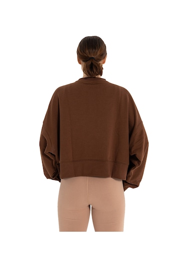 Inguz Organik Pamuk Oversize Sweatshirt Kahverengi