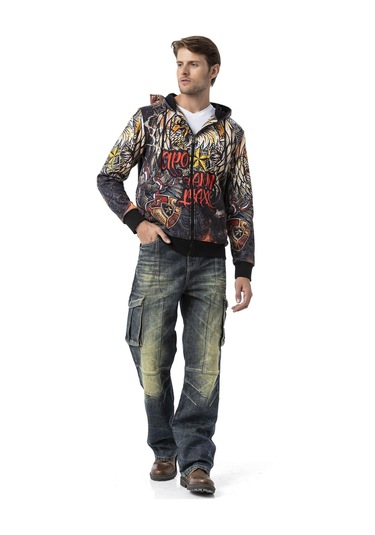 Cipo & Baxx Cl574 Eagle Spirit Men Sweatshirt Siyah