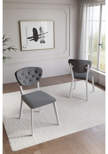 Mutfak Masası Takımı 6 Kişilik Masa Takımı Elma Avangarde Yemek Masa Takımı Benchli Antrasit