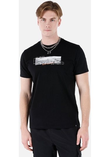 Colin's Colins Siyah Erkek Tshirt K.Kol Cl1067636 Q1.V2 Blk Siyah