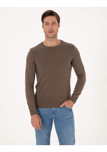 Pierre Cardin Erkek Vizon Kazak /triko 50315509-vr174 Vizon