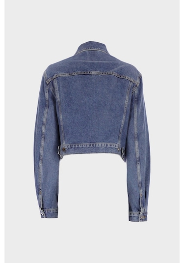 Kadın Açık Mavi Slim Fit Jean Ceket C 4538-241 Açık Mavi