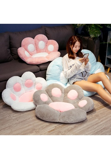 Kedi Paw Sandalye Minderi Güzel Kedi Paw Yastık Kedi Paw Şekli S-7 Ekru