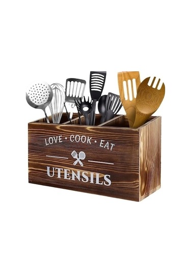 Tongxida Bosphorusboutique Mutfak Masa Kutusu Kaşık Kaplama Kahverengi Hqgoodstore Ev Depolama Çatal Bıçak Ao Ahşap Vh Kahvere Kahverengi