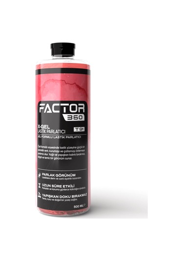 Factor 360 X Gel Jel Lastik Parlatıcı 500 Ml