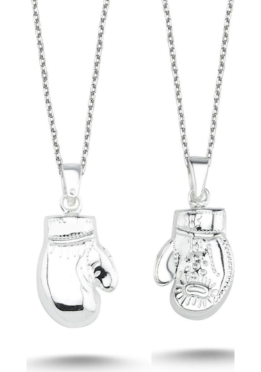 Gümüş Boks Eldiveni Erkek Kolye 55Cm Zincirli Küçük Boy Bek01K (47275223)