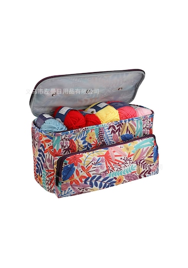 Yifomall Turuncu Sepet Desenli Kumaş İplik Çantası - Ev Ve Seyahat İçin Pratik Organizer, Dayanıklı Malzeme, Hemen Teslimat Portakal