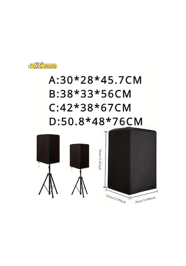 Willowhaven Kablosuz Hoparlör Kılıfı Dayanıklı Siyah Oxford Kumaş Çanta Tip A Taşınabilir İç Mekan Dış Mekan