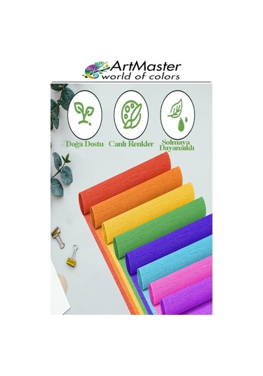 Krapon Kağıdı Turuncu Renk 10 Adet 50x200 Cm Grapon Kağıdı 10'lu Okul Proje Sınıf Anaokulu Kreş Süsleme