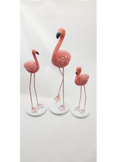 Metal Ayaklı 3 Lü Flamingo Pembe