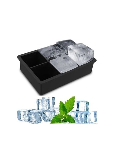 Ulzyvf Createtech Siyah Kalıp Jumbo Izgara Buz Küpleri Büyük Boy Ambition 2pcs-6 Zw Siyah Siyah