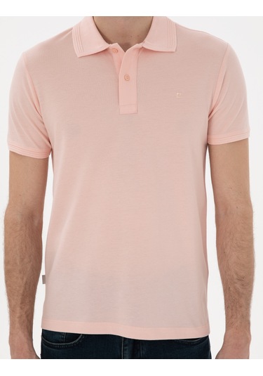 Pierre Cardin Erkek Pudra Tişört Basic 50302561-vr042 Pudra