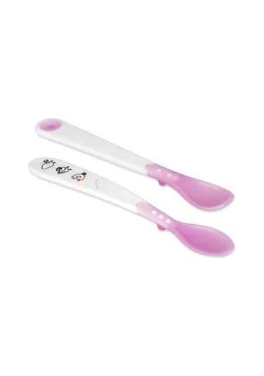 Bebedor Pembe 2'li Isıya Duyarlı Mama Kaşığı Pembe