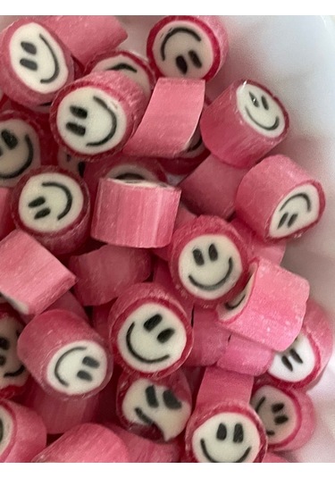 Pembe Gülenyüz Çilek Aromalı Lolly Şeker 1000 Gr.