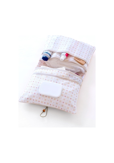 Anne Bebek Bakım Çantası Yenidoğan Alt Açma Değiştirme Düzenleyici Çantası Organizer Solid Bej Çok Renkli