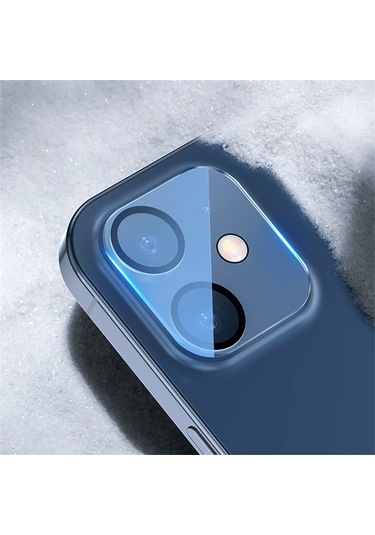 Baseus iPhone 12 6.1 3D Full Kaplama Kamera Koruyucu Cam