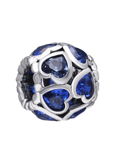 Nur Silver Taşlı Kalp Gümüş Charm Nur-ch00020 Çok Renkli