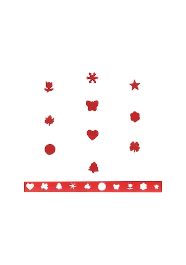 RedApple Şekilli Küçük Boy Delgeç/Şekilgeç 1,5 cm Kalp