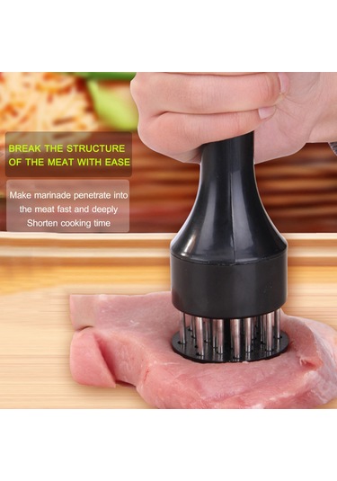 Kosona 22 İğneli Paslanmaz Çelik Et Yumuşatıcı - Etleri Yumuşatmak Ve Lezzetlendirmek İçin Mutfak Aleti Beyaz