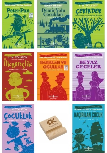 İş Çocuk Klasikleri 8-13 Yaş Peterpan Demiryolu Çekirdek İlkgençlik Beyazgeceler Babalaroğul 8li Set