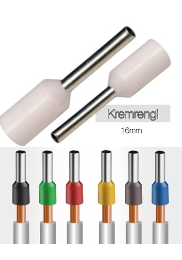 İzoleli Tek Girişli Yüksük 16mn Kremrengi 100 Adet