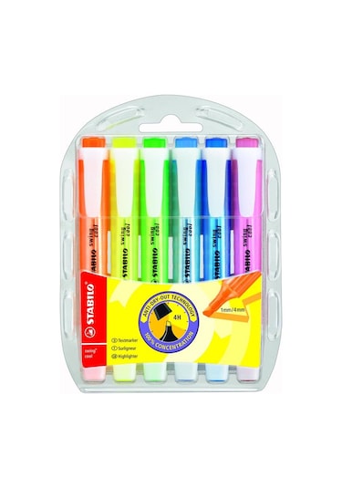 Stabilo Swing Cool Fosforlu Kalem 6'lı 275/6 Çok Renkli