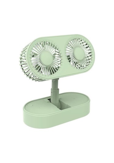 Hainan Shenda Çift Kafalı Katlanır Sessiz Fan - Mavi 6012 Yeşil