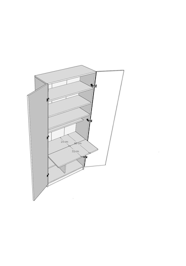 Beyaz Modern Dolaplı Kitaplık Çalışma Masası