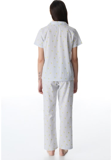 Penti Açık Mavi Lemons Gömlek Pantolon Pijama Takımı