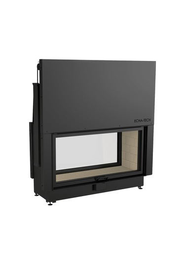 Echa Tech Asansörlü Tünel Çelik Şömine Haznesi Çift Yüzlü 120 X 60